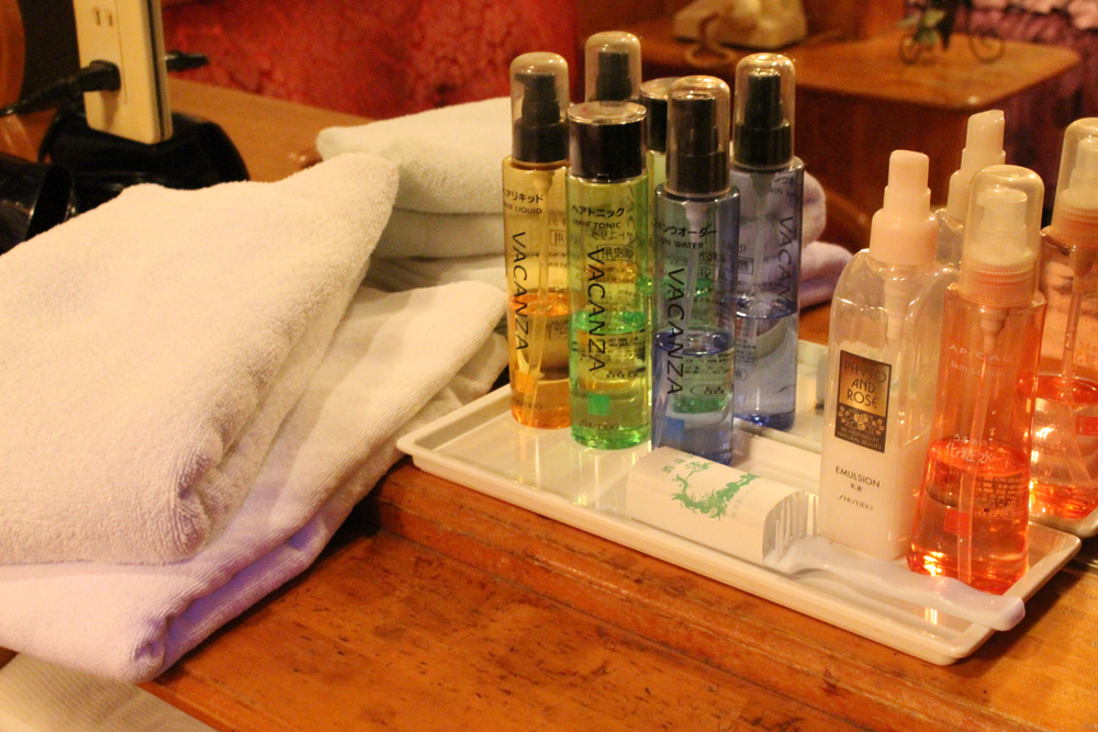 ホテル内のアメニティグッズ充実！