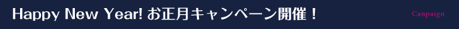 Happy New Year お正月キャンペーン開催