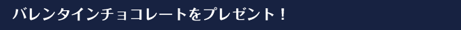バレンタインチョコレートをプレゼント！
